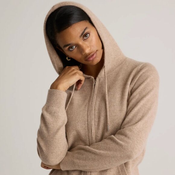 Quince Mongolian Cashmere Full-Zip Hoodie - Picture 2 of 11